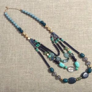 Beautiful blue and teal statement necklace